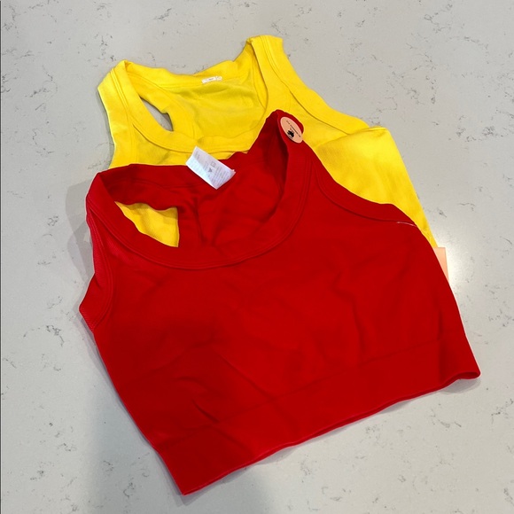 New Mix Other - Red and Yellow sports bras